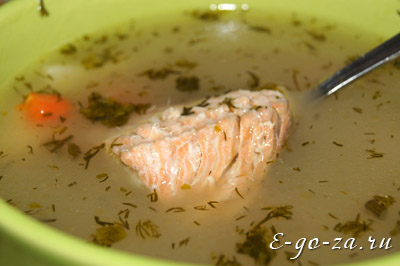 Суп из головы красной рыбы