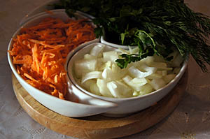 Пассерованные морковь и лук для супа